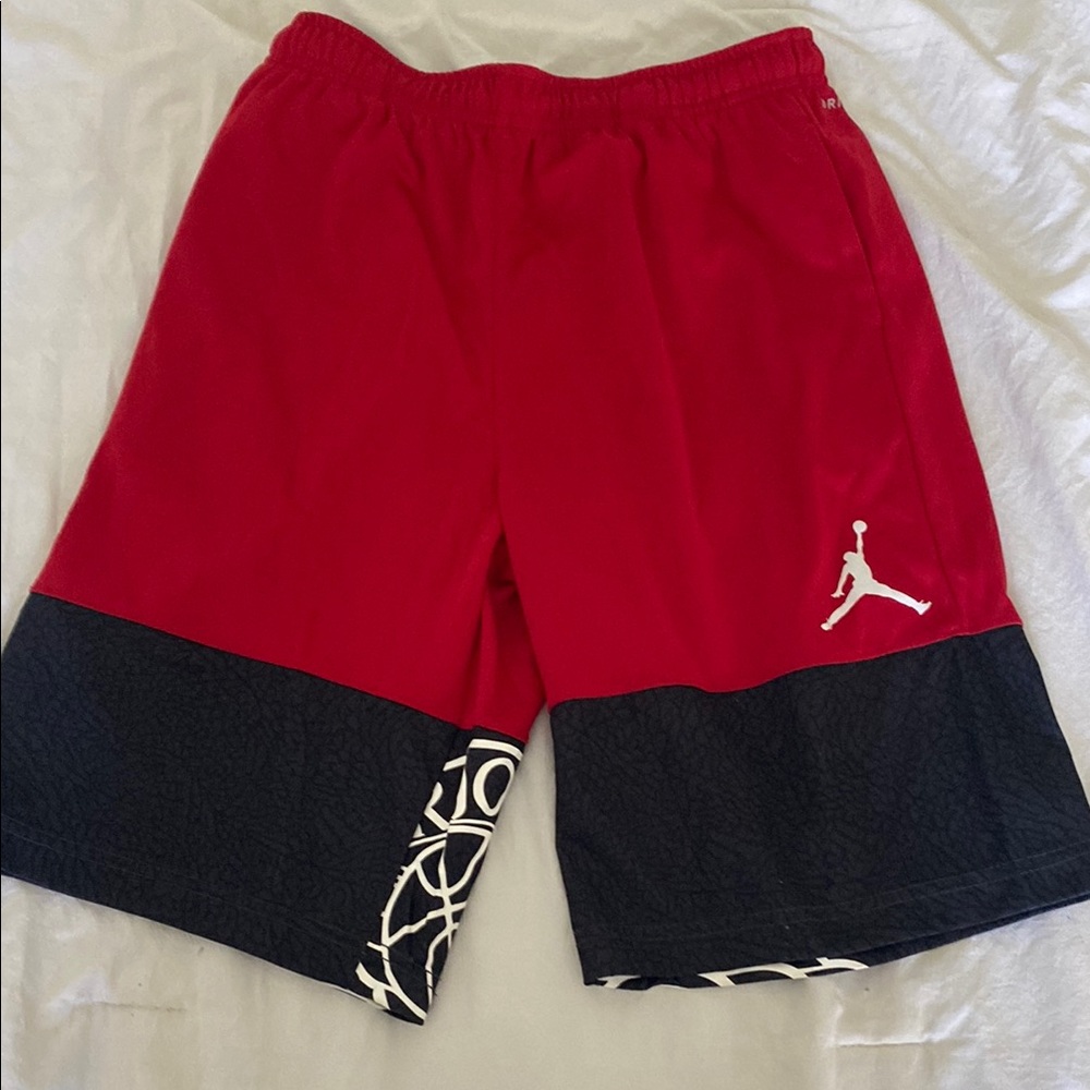 Jordan Red and Black Athletic Shorts